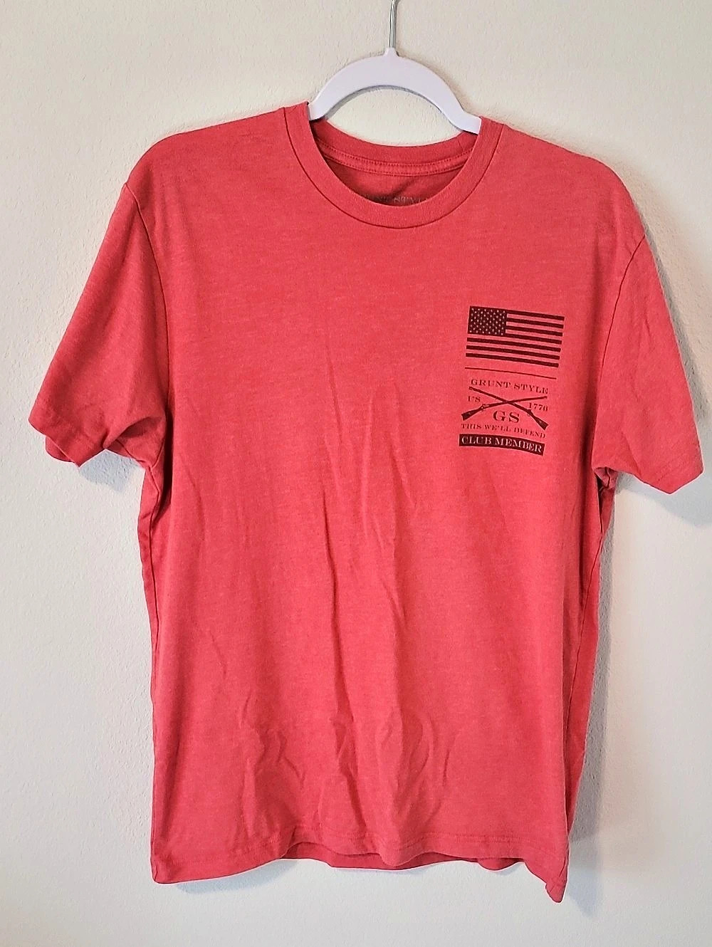 Grunt Style Lest We Forget Club Member T-Shirt Red Large